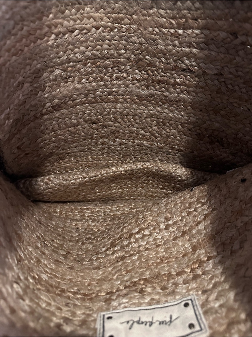Free People Eva Tote NWT Jute Sisal Print Woven Beach Summer Bohemian Carry All - Picture 8 of 11